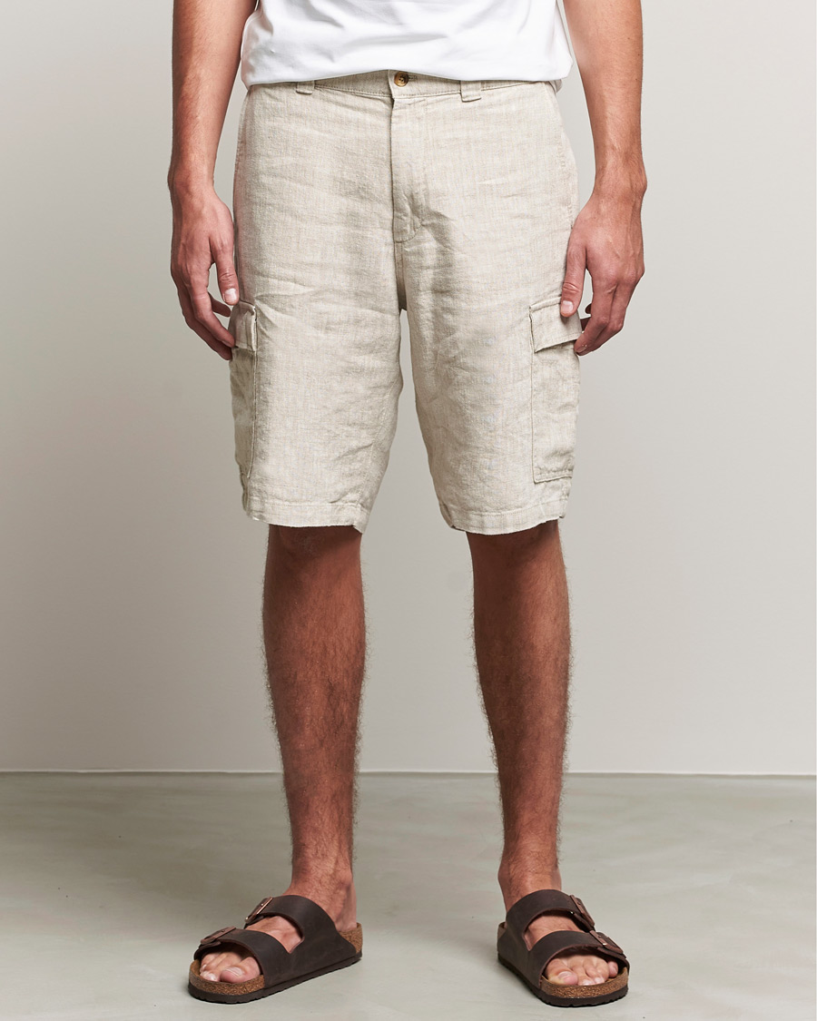 Herre | Shorts | NN07 | Arnie Cargo Linen Shorts Oat