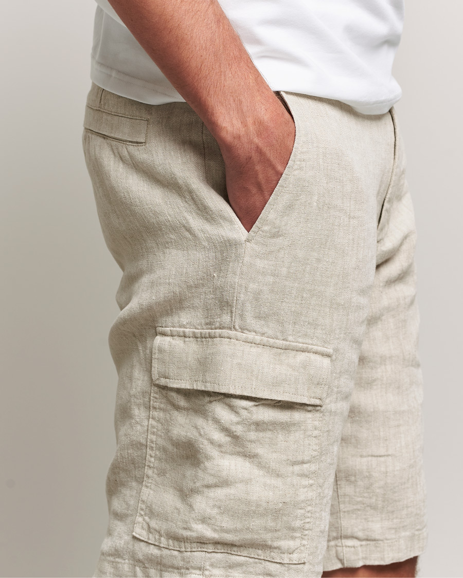 Herre | Shorts | NN07 | Arnie Cargo Linen Shorts Oat