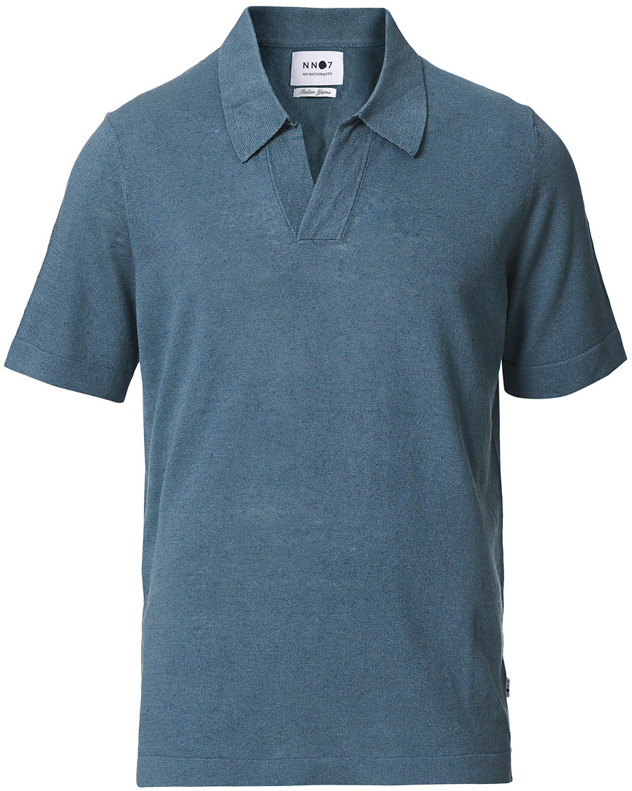 Herre | Polotrøjer | NN07 | Ryan Cotton/Linen Polo Dust Blue