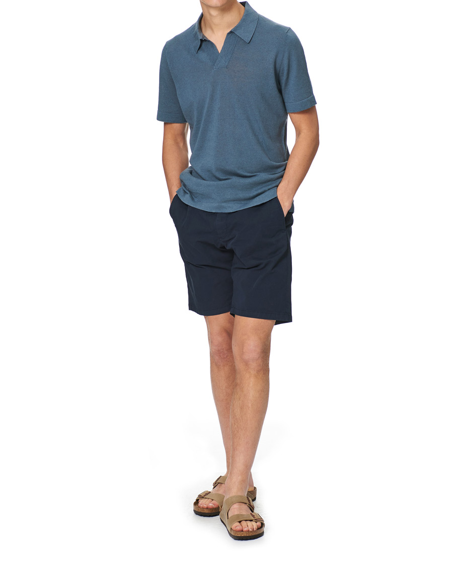 Herre | Polotrøjer | NN07 | Ryan Cotton/Linen Polo Dust Blue