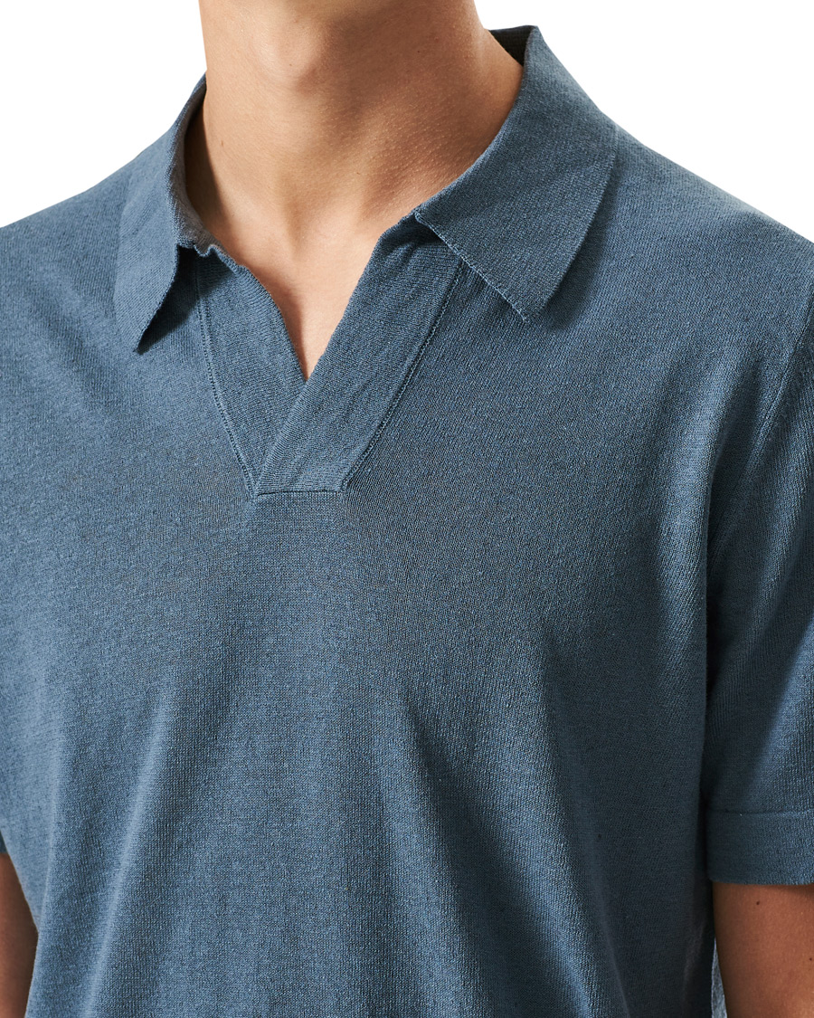 Herre | Polotrøjer | NN07 | Ryan Cotton/Linen Polo Dust Blue