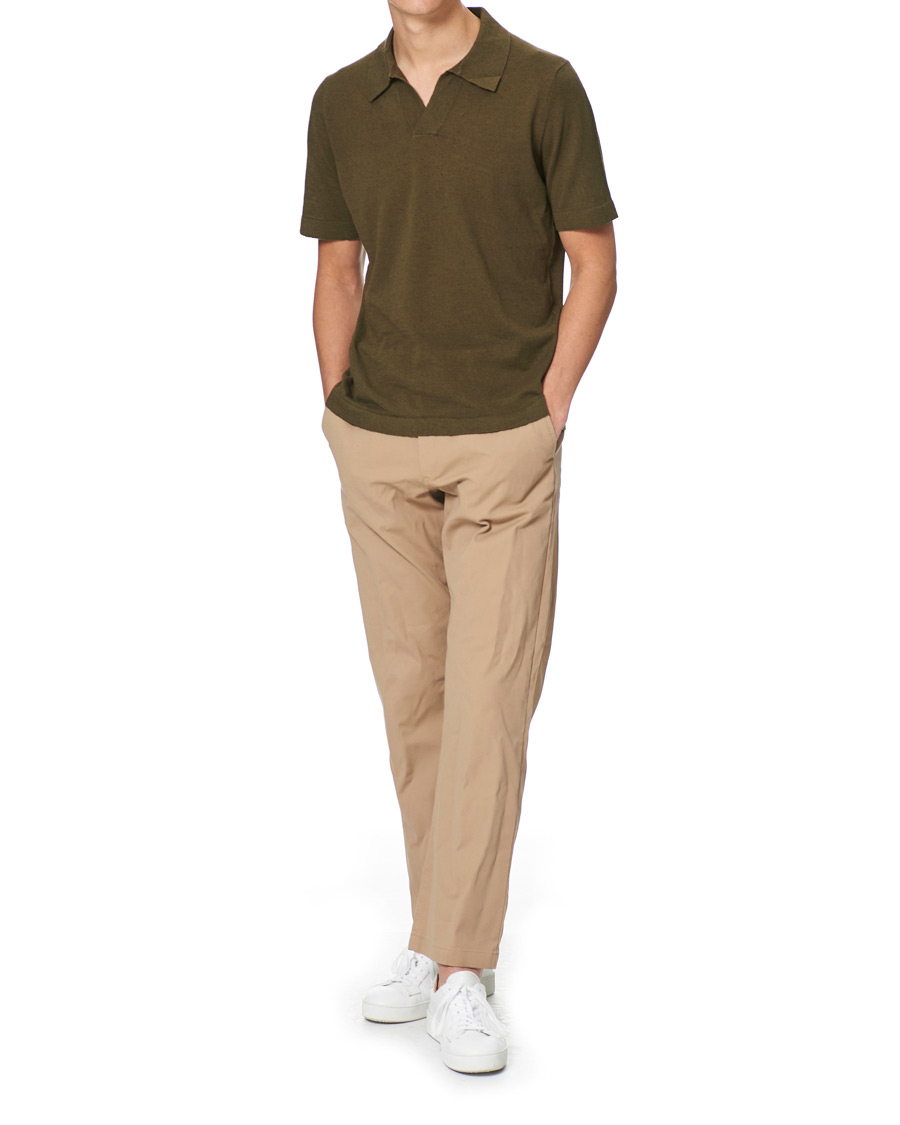 Herre | Polotrøjer | NN07 | Ryan Cotton/Linen Polo Dark Olive