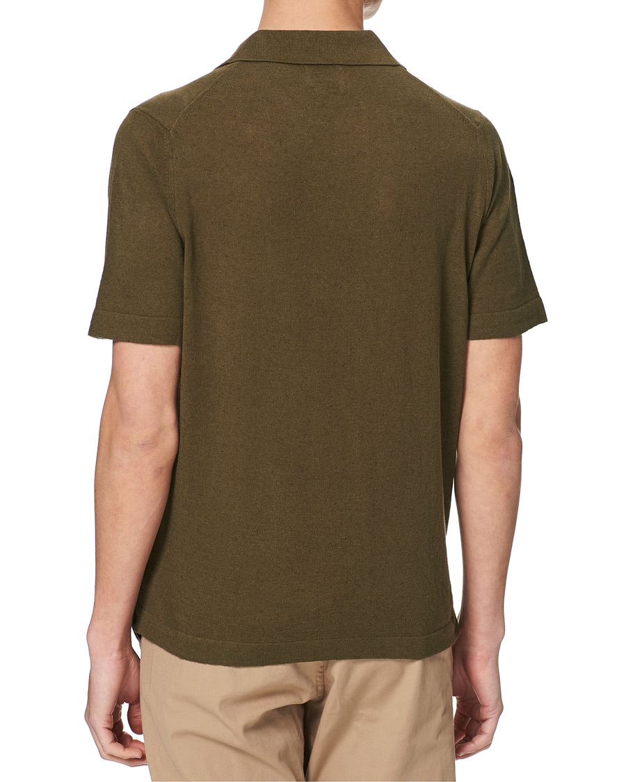 Herre | Polotrøjer | NN07 | Ryan Cotton/Linen Polo Dark Olive