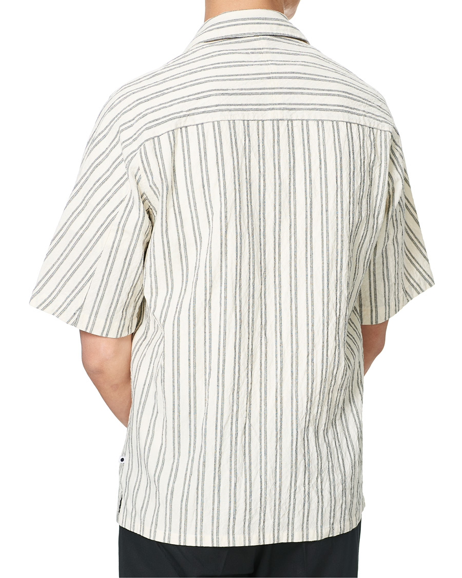 Herre | Skjorter | NN07 | Ole Short Sleeve Striped Shirt White/Black