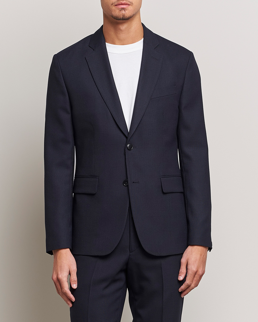 Herre | Afdelinger | J.Lindeberg | Hopper Active Hopsack Blazer Navy