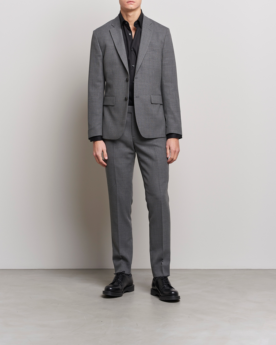 Herre | Blazere & jakker | J.Lindeberg | Hopper Active Hopsack Blazer Grey Melange