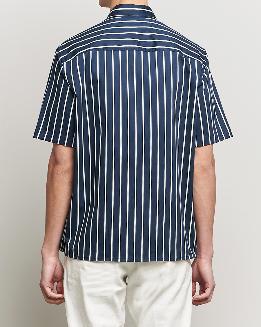 Herre | Skjorter | J.Lindeberg | Chainy Short Sleeve Zip Shirt Navy