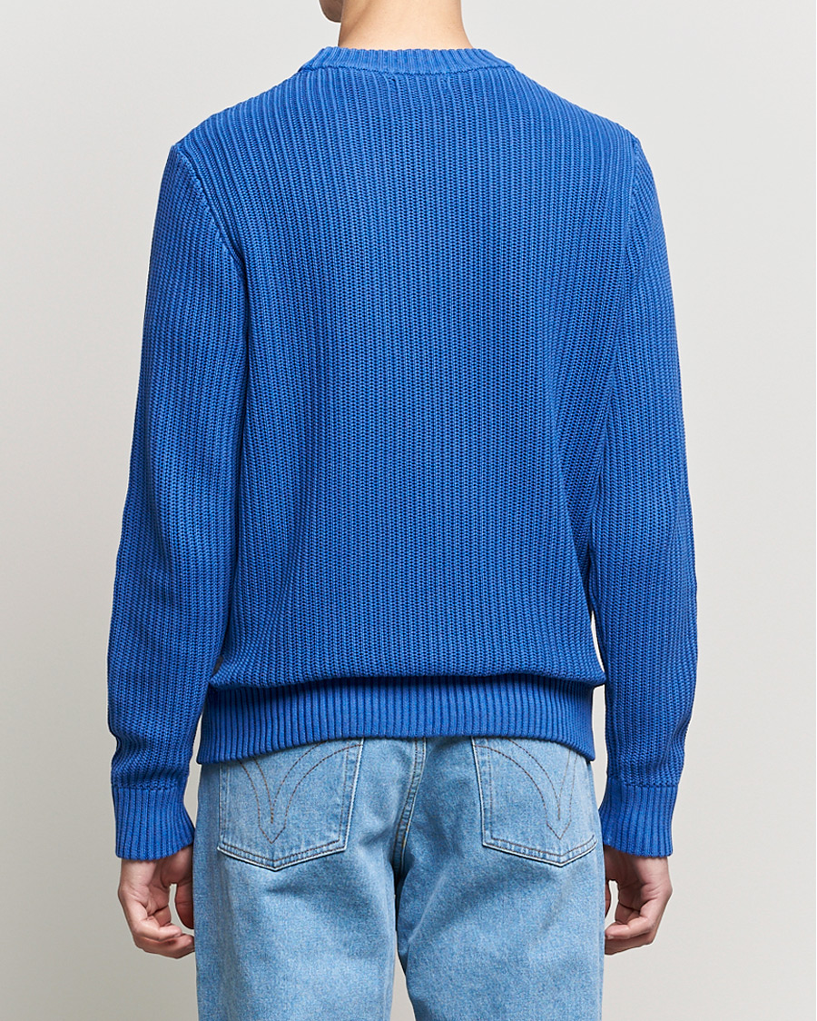 Herre | Trøjer | J.Lindeberg | Coy Summer Structure Organic Cotton Sweater Royal Blue