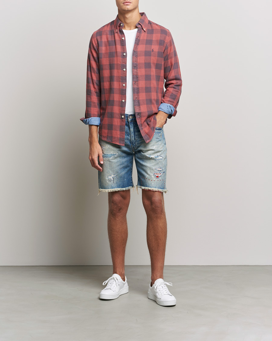 Herre | Shorts | Polo Ralph Lauren | Shredded Denim Shorts Blue