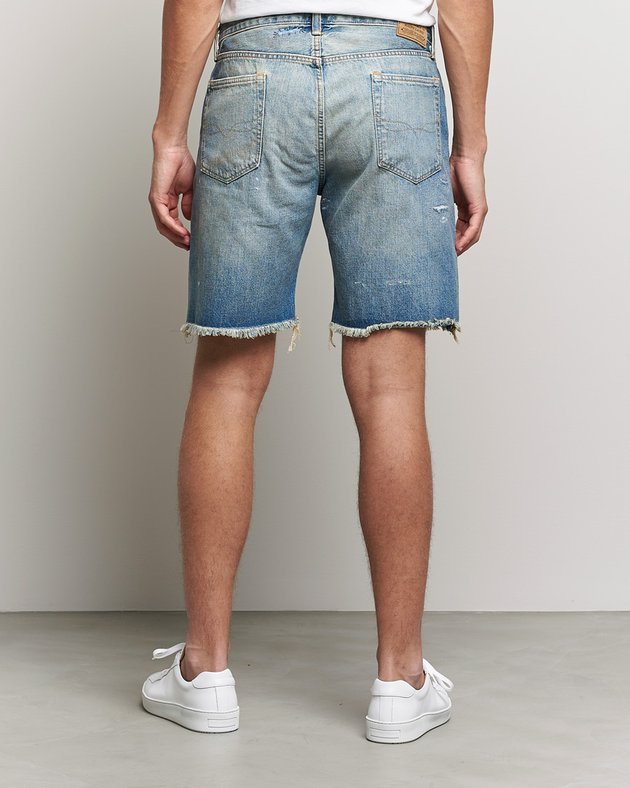Herre | Shorts | Polo Ralph Lauren | Shredded Denim Shorts Blue