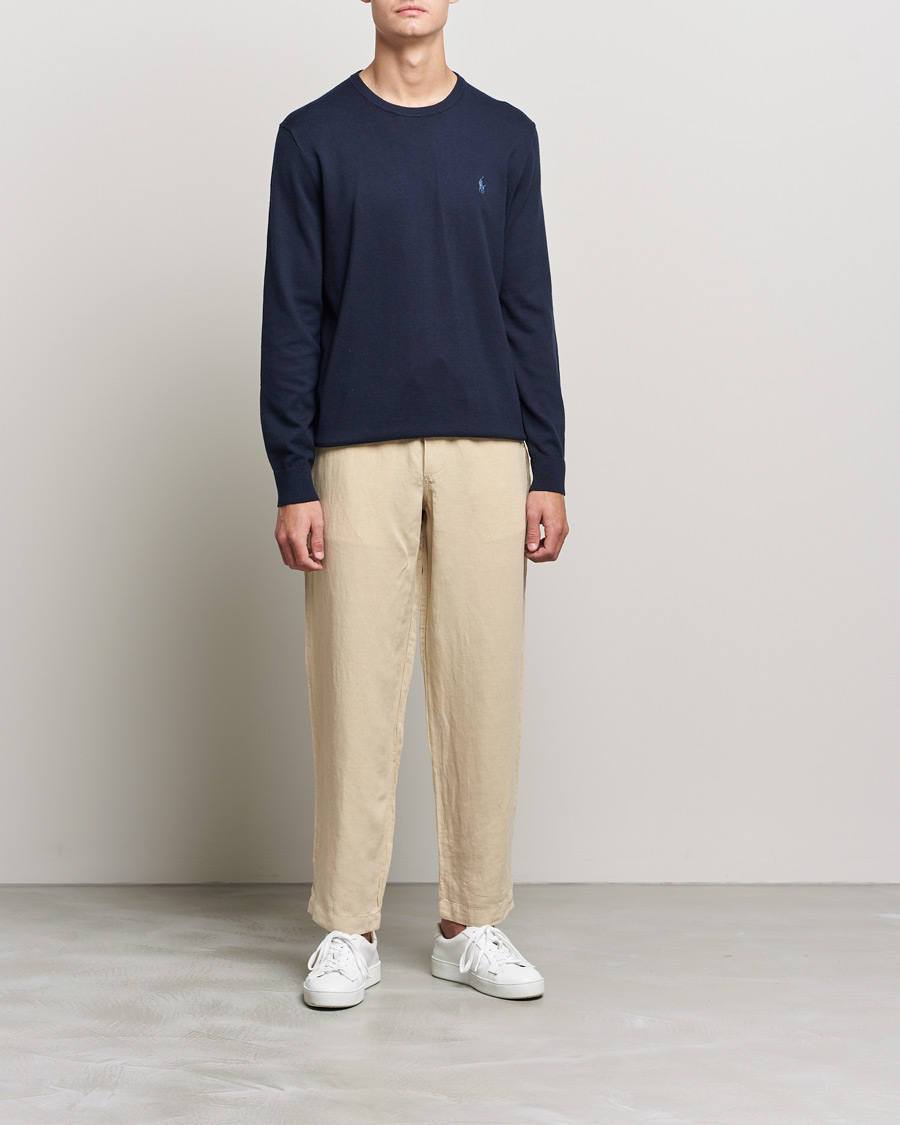 Herre | Trøjer | Polo Ralph Lauren | Cotton/Cashmere Crew Neck Pullover Hunter Navy