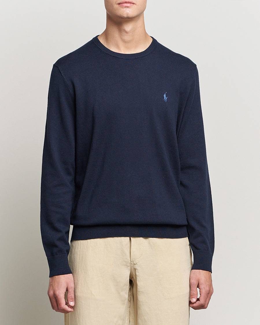 Herre | Trøjer | Polo Ralph Lauren | Cotton/Cashmere Crew Neck Pullover Hunter Navy