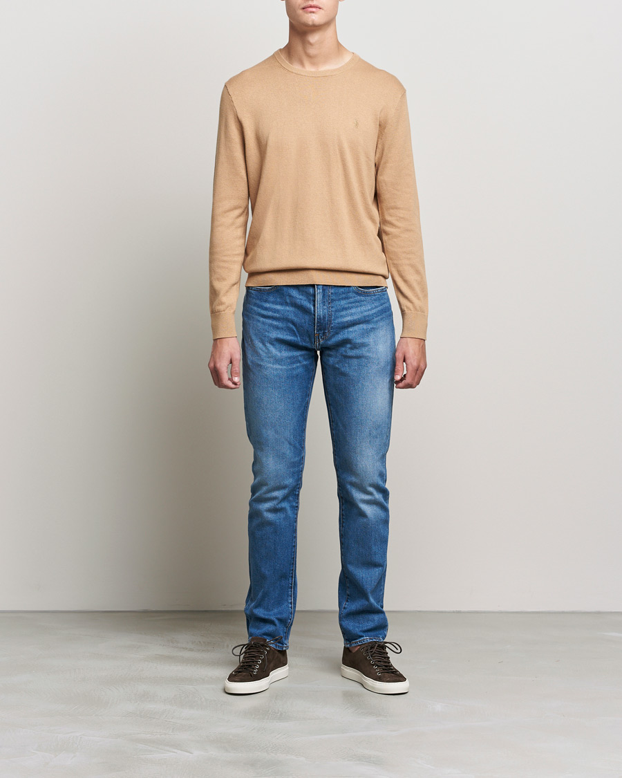 Herre | Trøjer | Polo Ralph Lauren | Cotton/Cashmere Crew Neck Pullover Burlap Tan