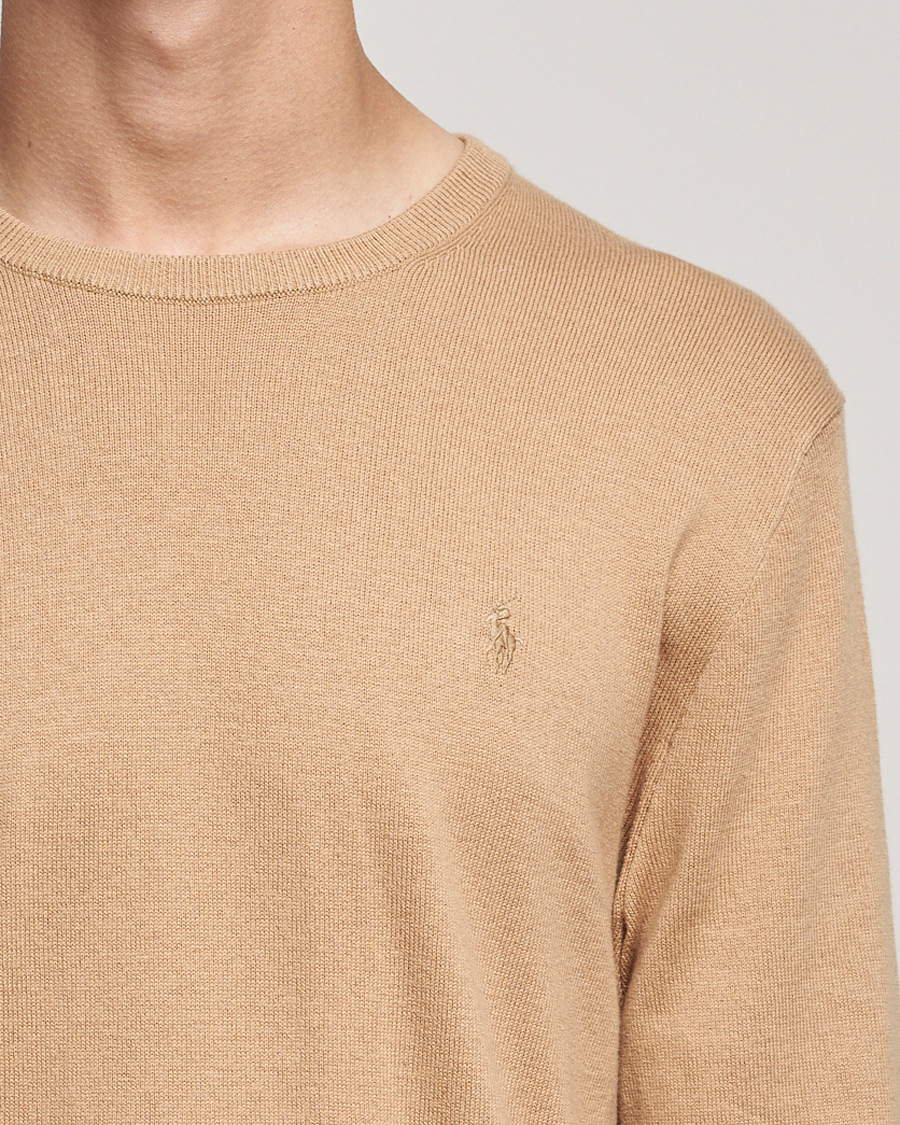 Herre | Trøjer | Polo Ralph Lauren | Cotton/Cashmere Crew Neck Pullover Burlap Tan