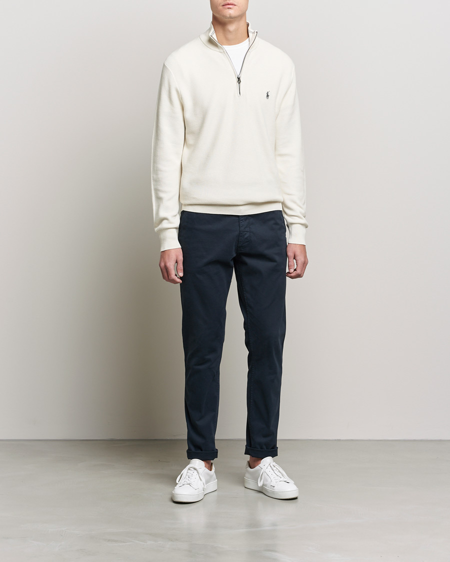 Herre | Trøjer | Polo Ralph Lauren | Textured Half-Zip Antique Creme