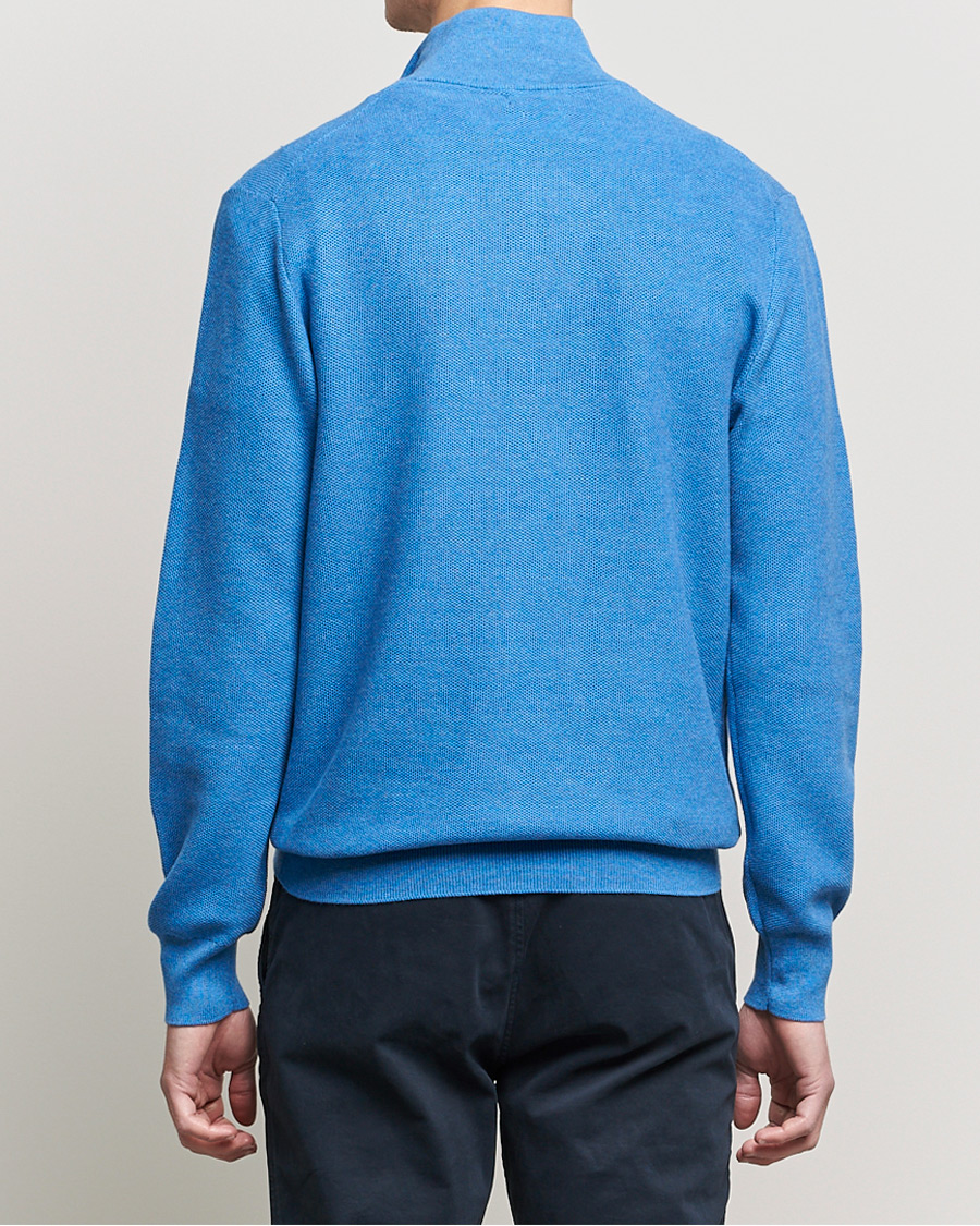 Herre | Trøjer | Polo Ralph Lauren | Textured Half-Zip Blue Heather