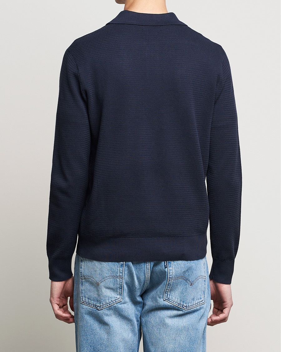 Herre | Trøjer | Polo Ralph Lauren | Textured Knitted Polo Navy