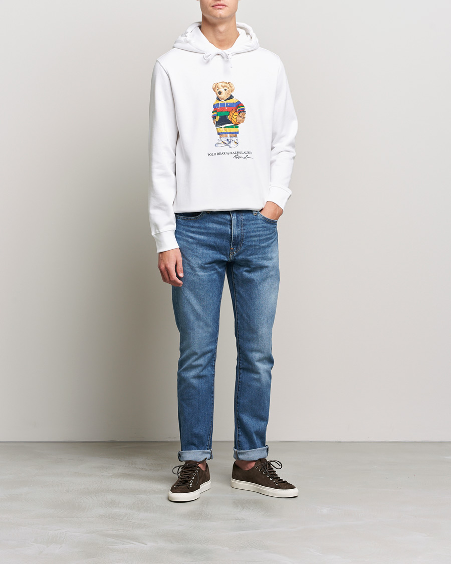Herre | Trøjer | Polo Ralph Lauren | Printed Active Bear Hoodie White