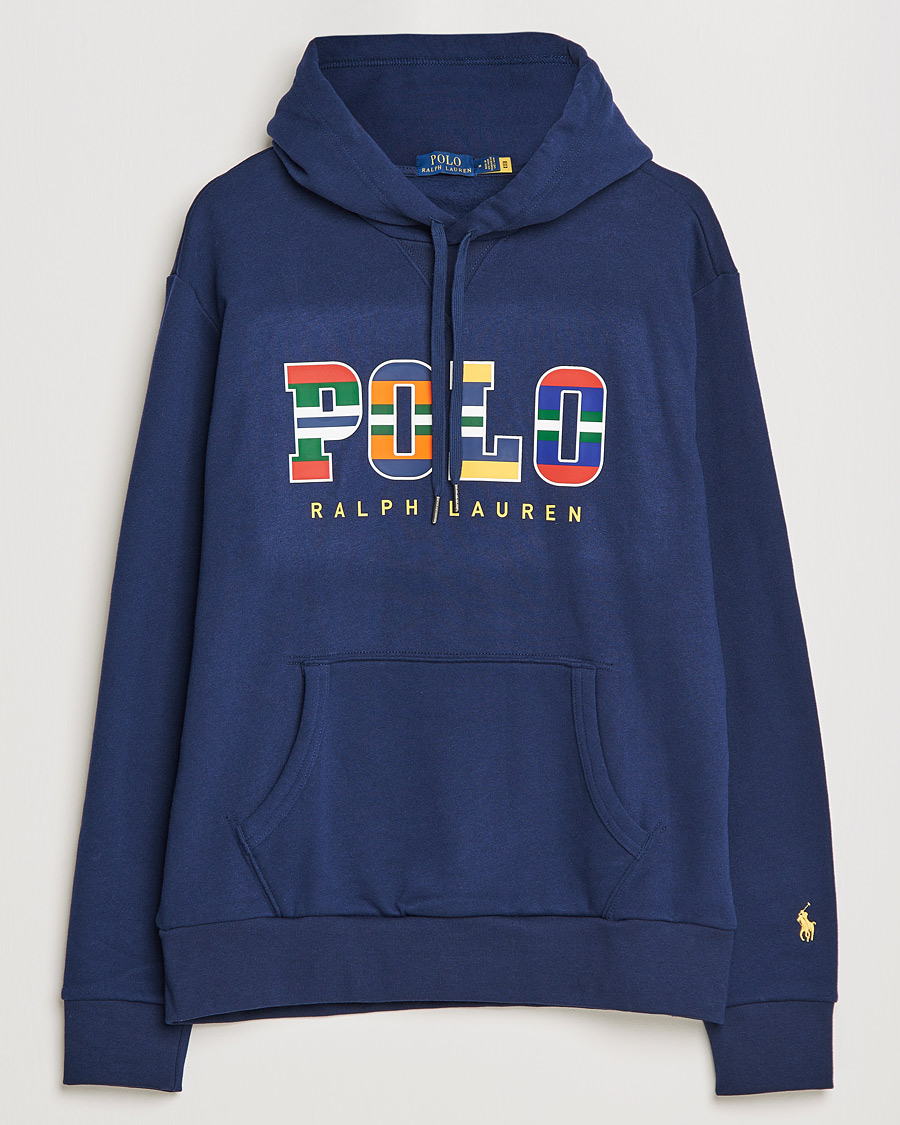 Herre | Trøjer | Polo Ralph Lauren | Fleece Retro Logo Hoodie Cruise Navy