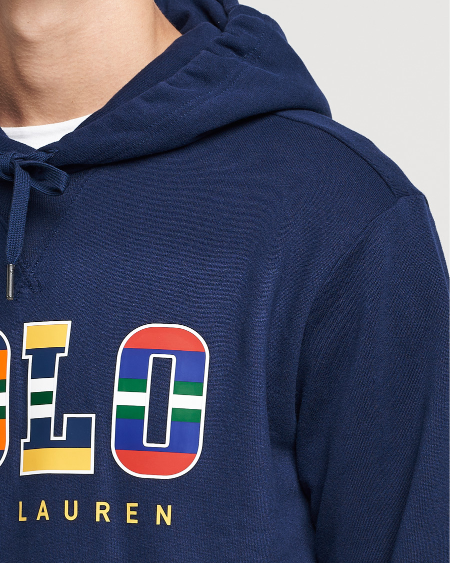 Herre | Trøjer | Polo Ralph Lauren | Fleece Retro Logo Hoodie Cruise Navy