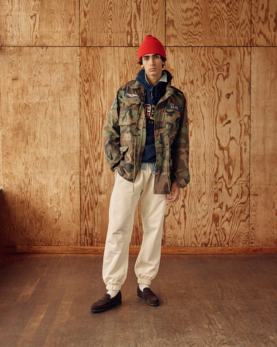 Herre | Trøjer | Polo Ralph Lauren | Fleece Retro Logo Hoodie Cruise Navy