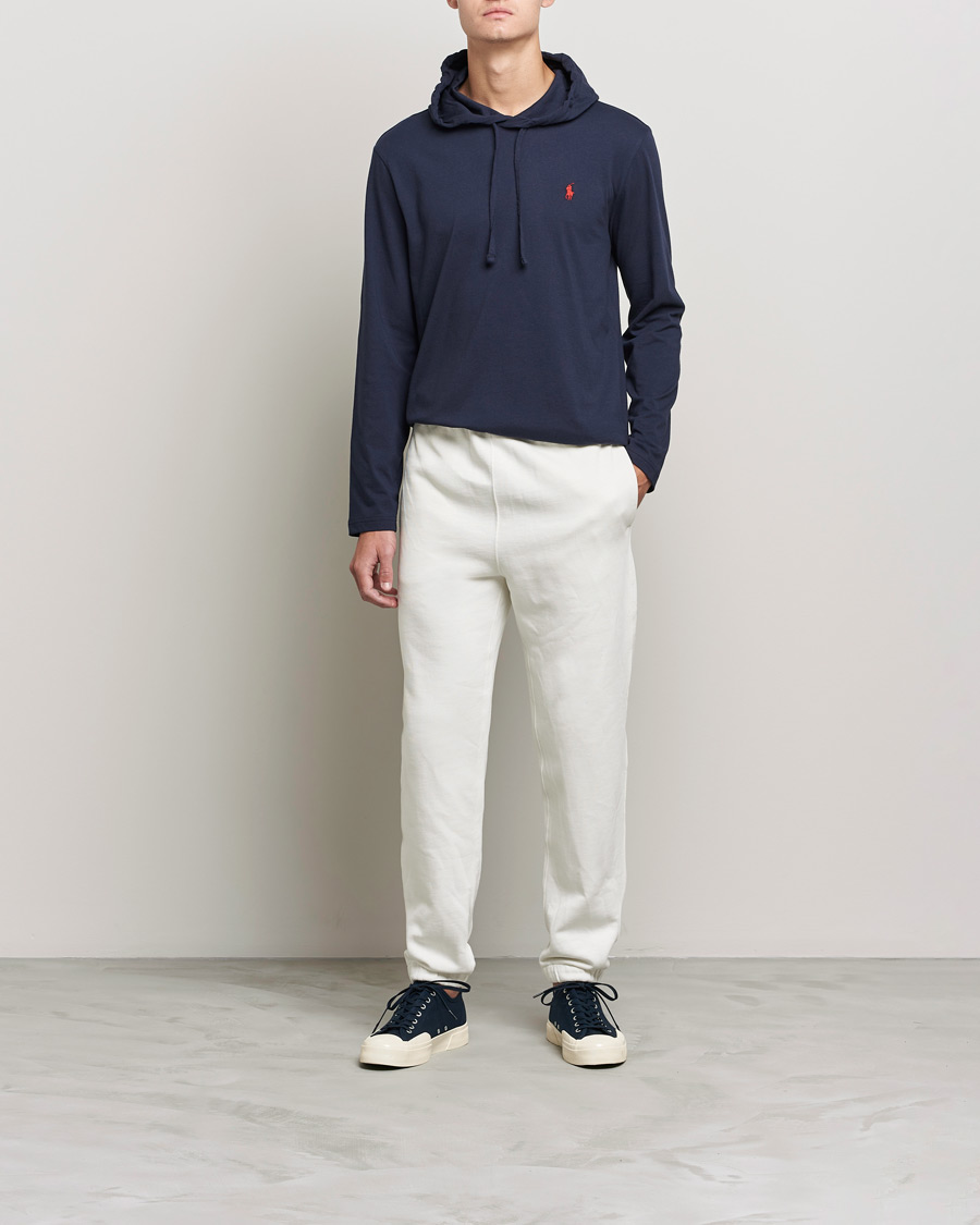 Herre | T-Shirts | Polo Ralph Lauren | Long Sleeve Hooded T-Shirt Ink