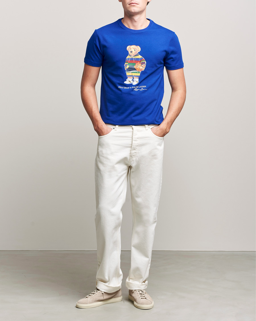 Herre | T-Shirts | Polo Ralph Lauren | Printed Active Bear Crew Neck Tee Heritage Royal