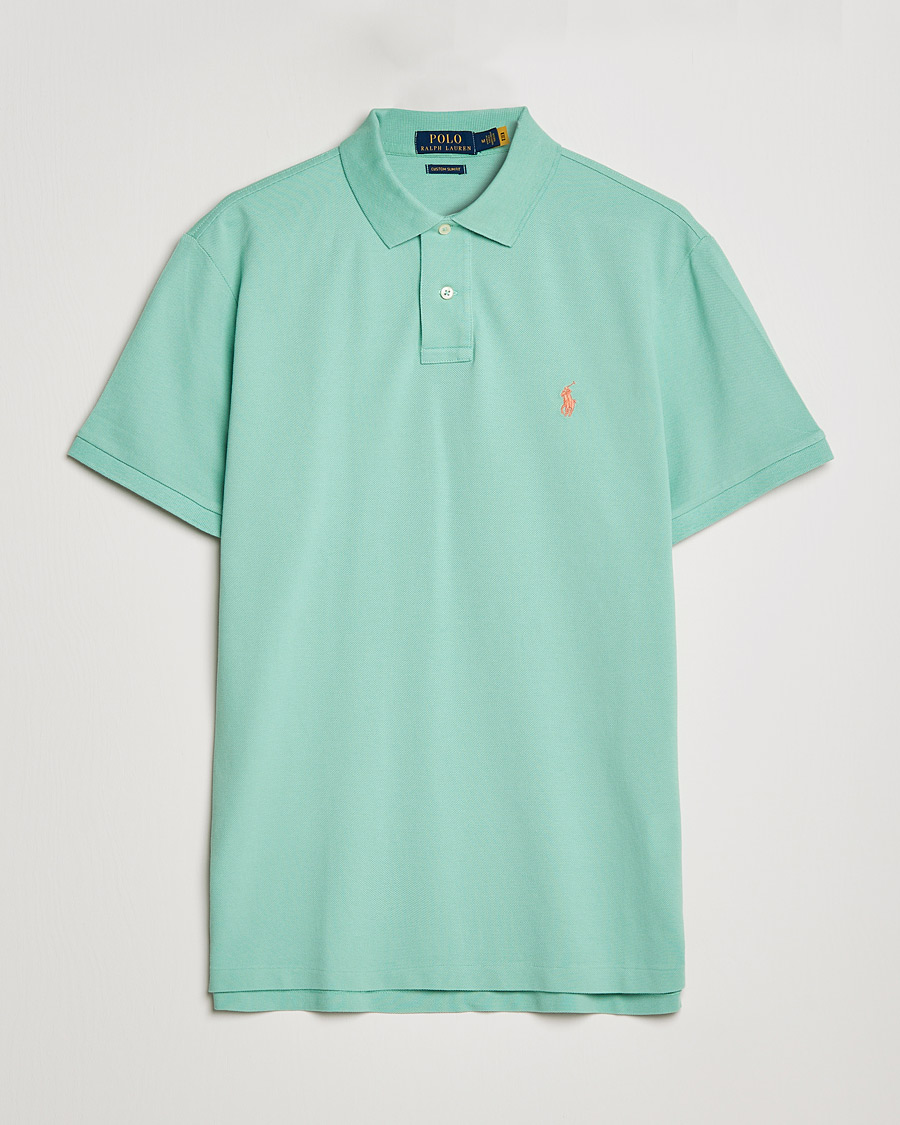 Herre | Polotrøjer | Polo Ralph Lauren | Custom Slim Fit Polo Celadon Green