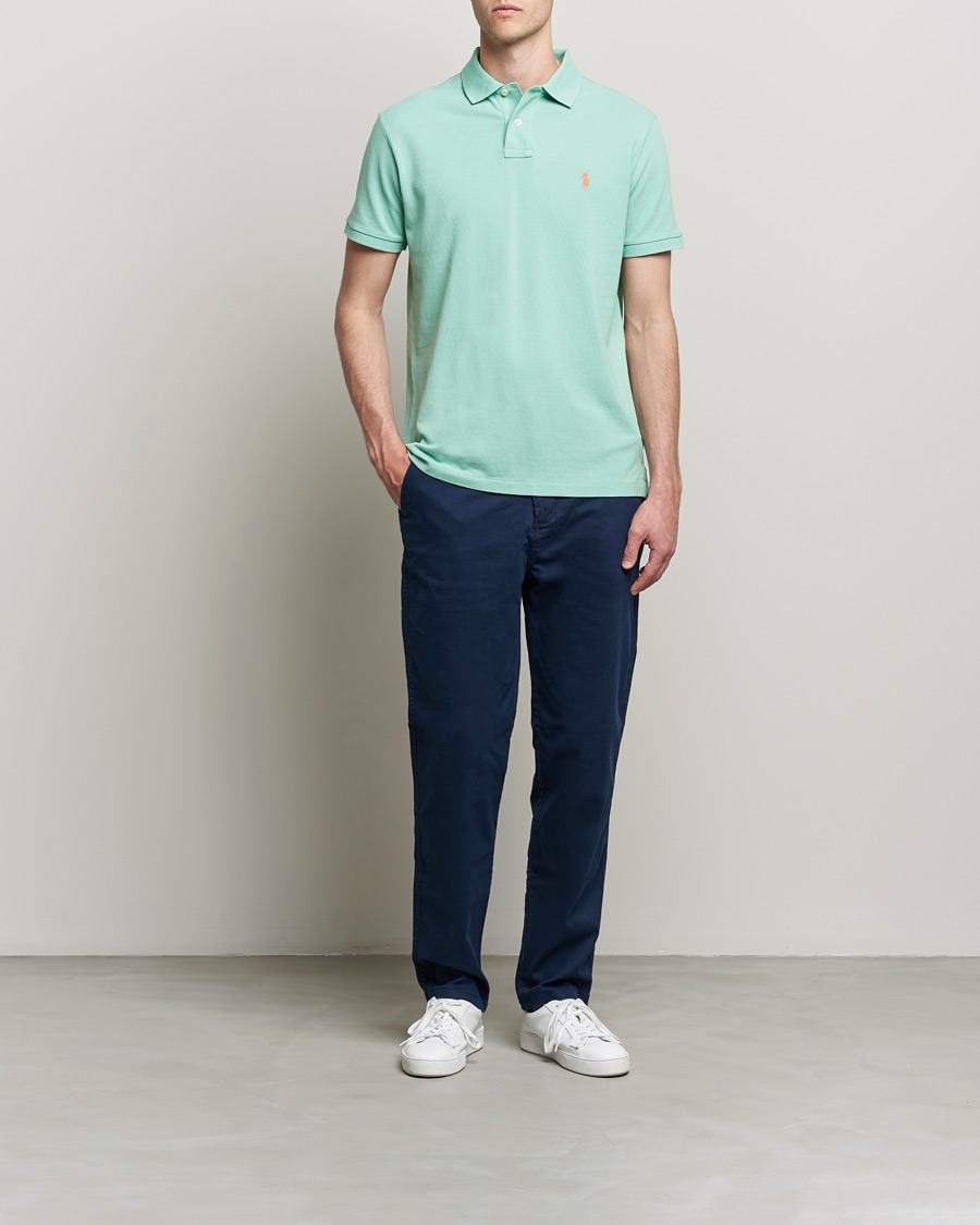 Herre | Polotrøjer | Polo Ralph Lauren | Custom Slim Fit Polo Celadon Green