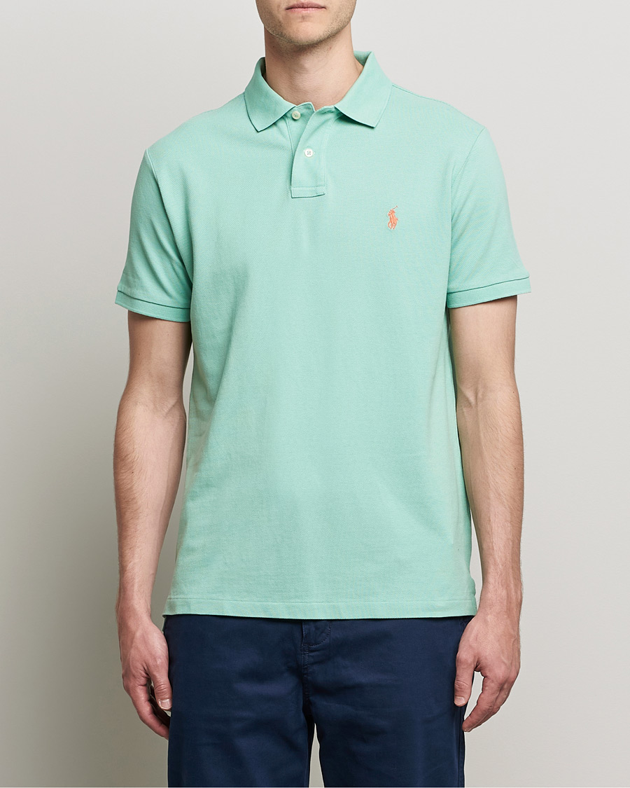 Herre | Polotrøjer | Polo Ralph Lauren | Custom Slim Fit Polo Celadon Green