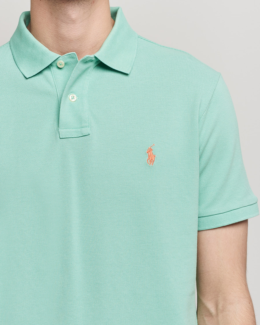 Herre | Polotrøjer | Polo Ralph Lauren | Custom Slim Fit Polo Celadon Green