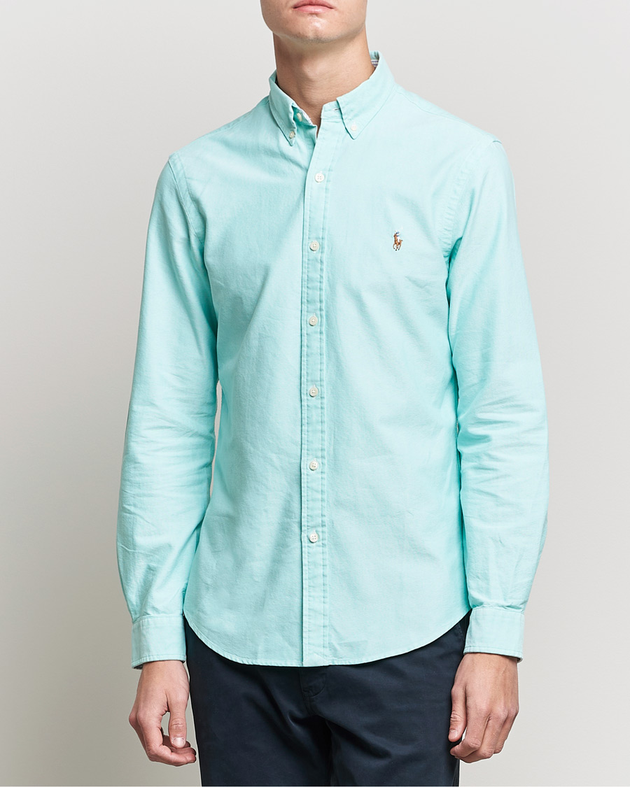 Herre | Skjorter | Polo Ralph Lauren | Slim Fit Oxford Button Down Shirt Sunset Green