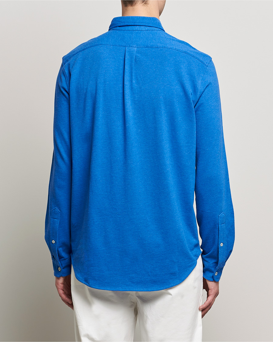 Herre | Skjorter | Polo Ralph Lauren | Featherweight Mesh Shirt Dockside Blue Heather