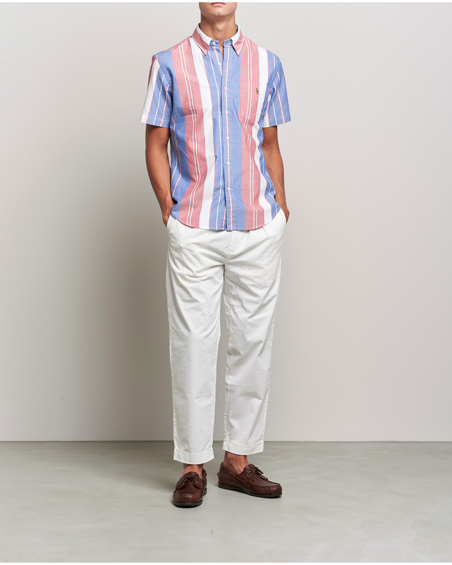 Herre | Kortærmede skjorter | Polo Ralph Lauren | Custom Fit Oxford Short Sleeve Striped Shirt Multi