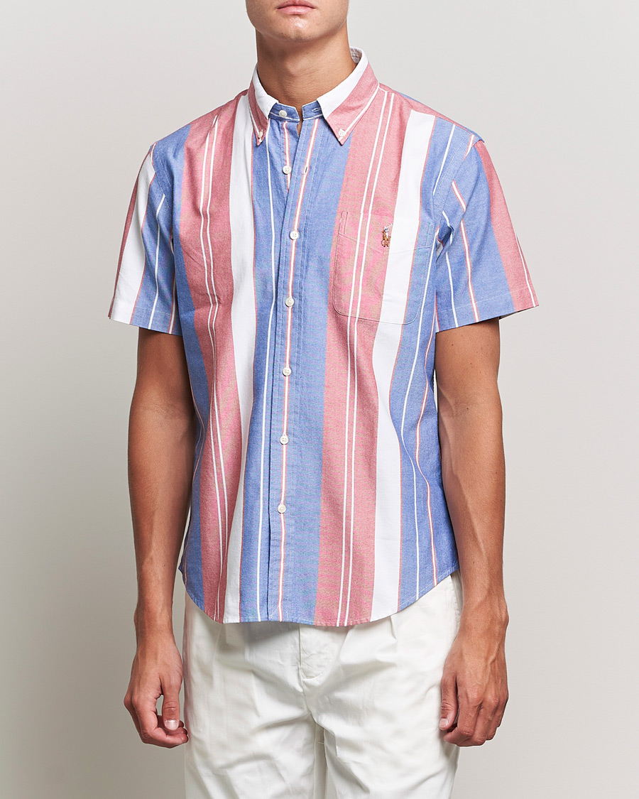 Herre | Skjorter | Polo Ralph Lauren | Custom Fit Oxford Short Sleeve Striped Shirt Multi