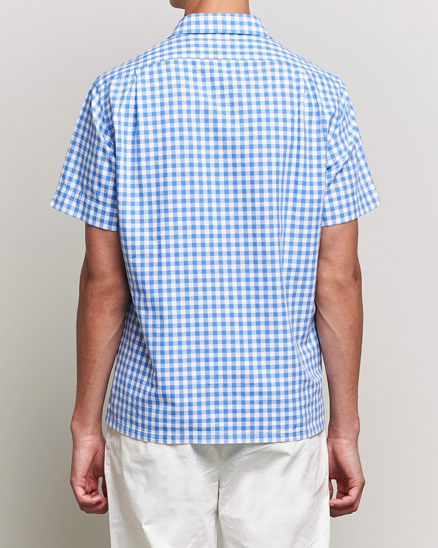 Herre | Skjorter | Polo Ralph Lauren | Short Sleeve Resort Collar Checked Shirt Blue/White
