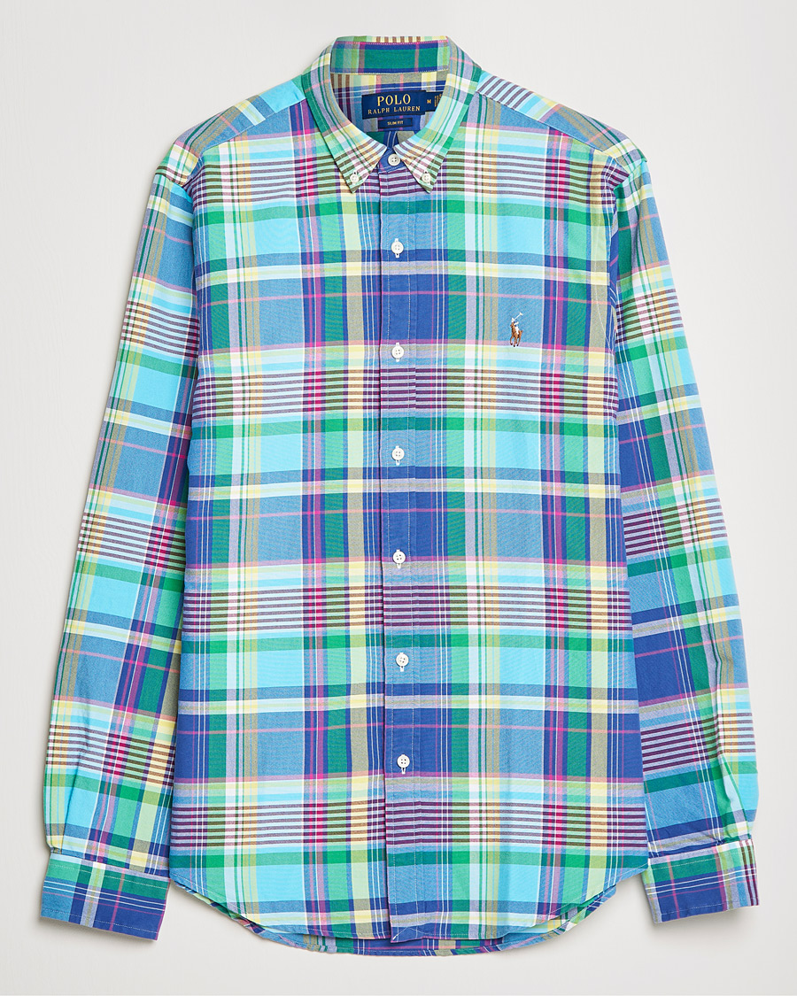 Herre | Skjorter | Polo Ralph Lauren | Slim Fit Oxford Madras Checked Shirt Multi