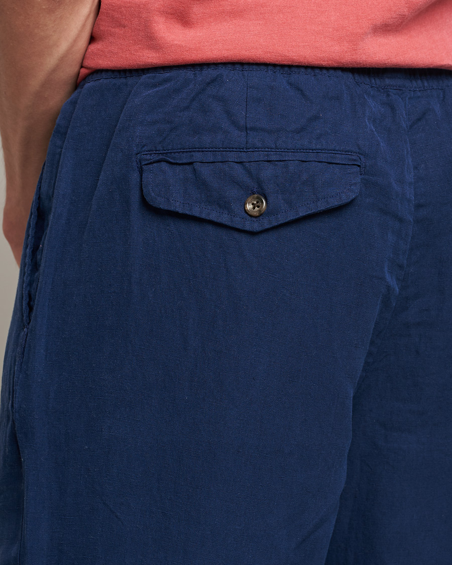 Herre | Bukser | Polo Ralph Lauren | Linen/Silk Drawstring Trousers Newport Navy