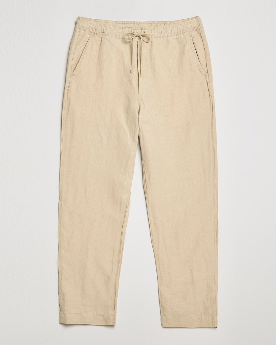 Herre | Bukser | Polo Ralph Lauren | Linen/Silk Drawstring Trousers Tallow Cream