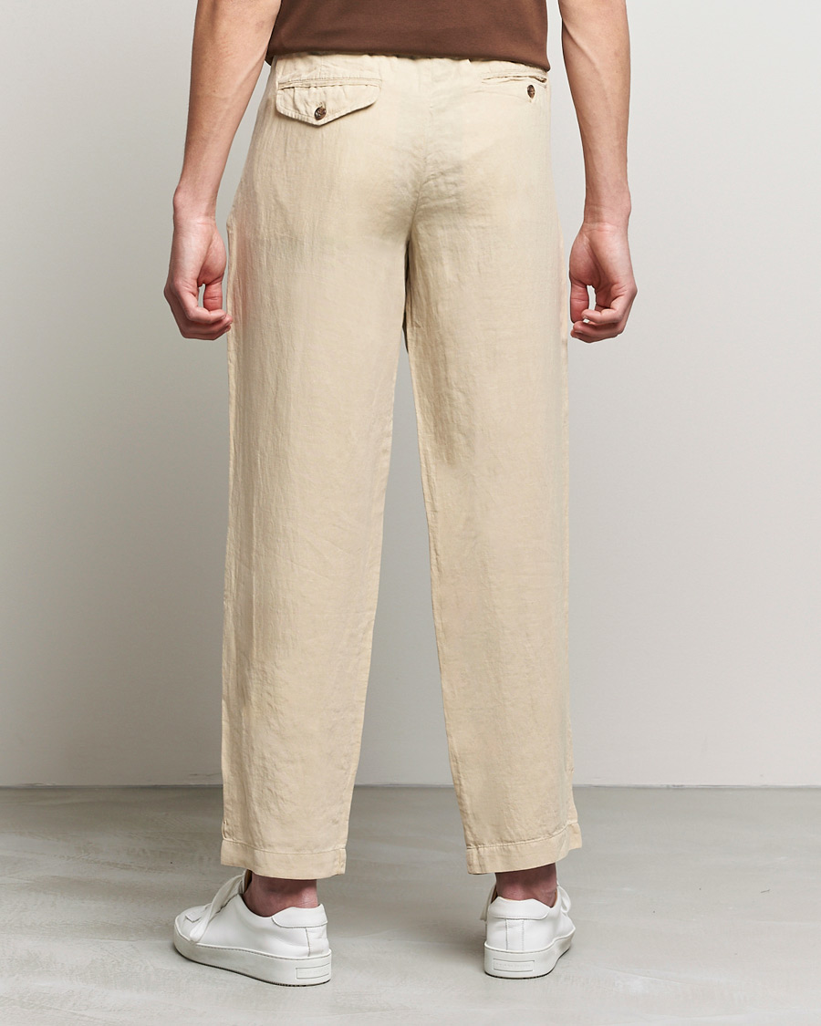 Herre | Bukser | Polo Ralph Lauren | Linen/Silk Drawstring Trousers Tallow Cream