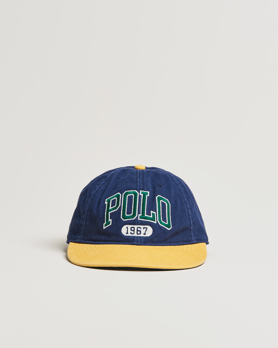 Herre | Polo Ralph Lauren Retro Cotton/Twill Cap Newport Navy/Gold | Polo Ralph Lauren | Retro Cotton/Twill Cap Newport Navy/Gold