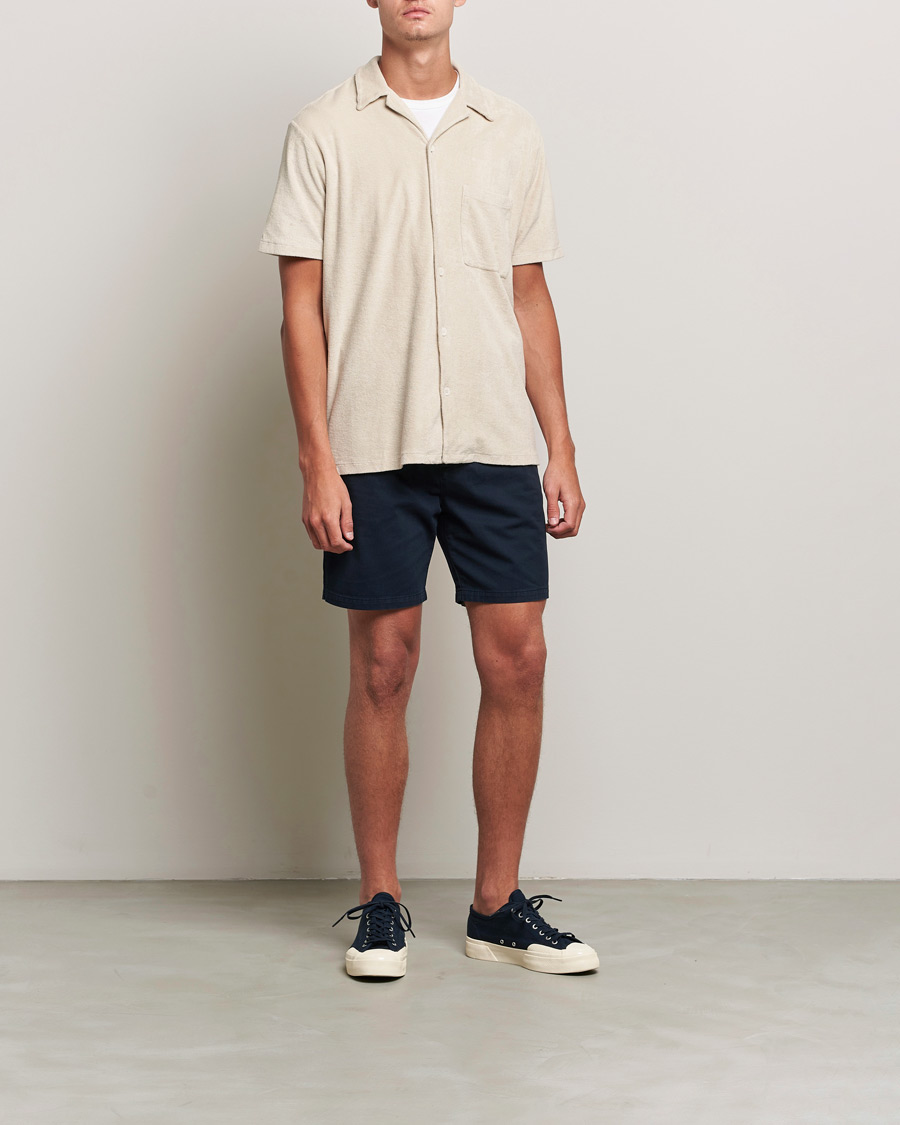 Herre | Shorts | A Day's March | Erie Cotton Chino Shorts Navy