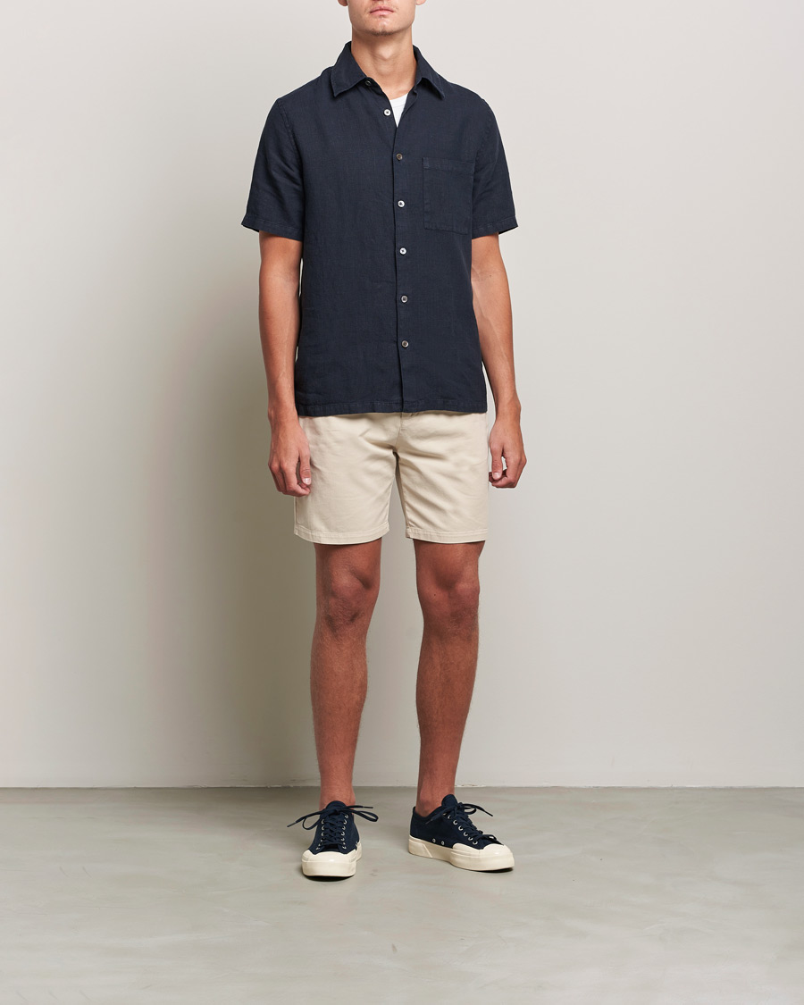 Herre | Shorts | A Day's March | Erie Cotton Chino Shorts Oyster