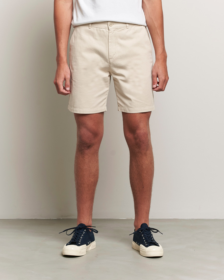 Herre | Shorts | A Day's March | Erie Cotton Chino Shorts Oyster