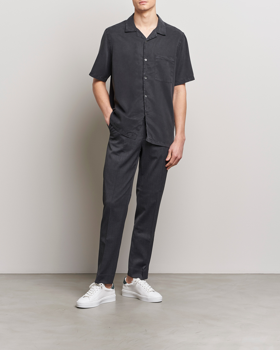 Herre | Skjorter | A Day's March | Yamu Lyocell Shirt Off Black