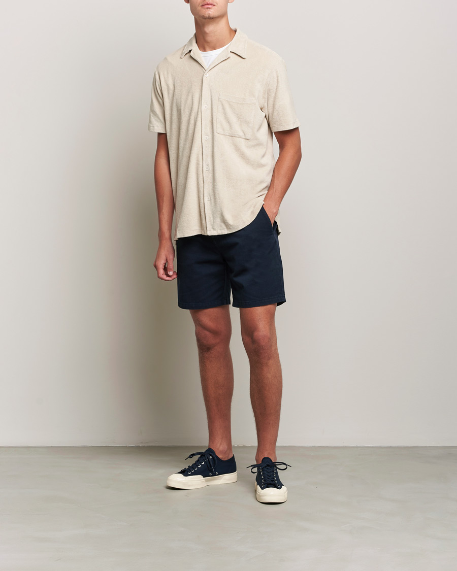 Herre | Skjorter | A Day's March | Yamu Short Sleeve Terry Shirt Desert