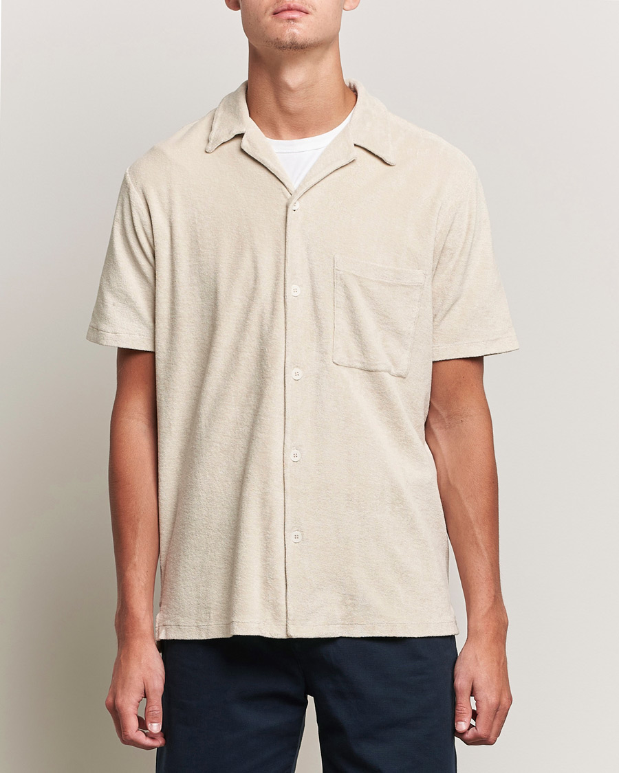 Herre | Skjorter | A Day's March | Yamu Short Sleeve Terry Shirt Desert