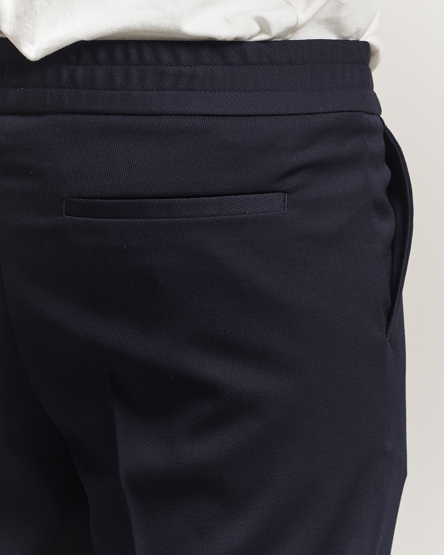 Herre | Bukser | Filippa K | Terry Gabardine Cropped Turn Up Trousers Navy