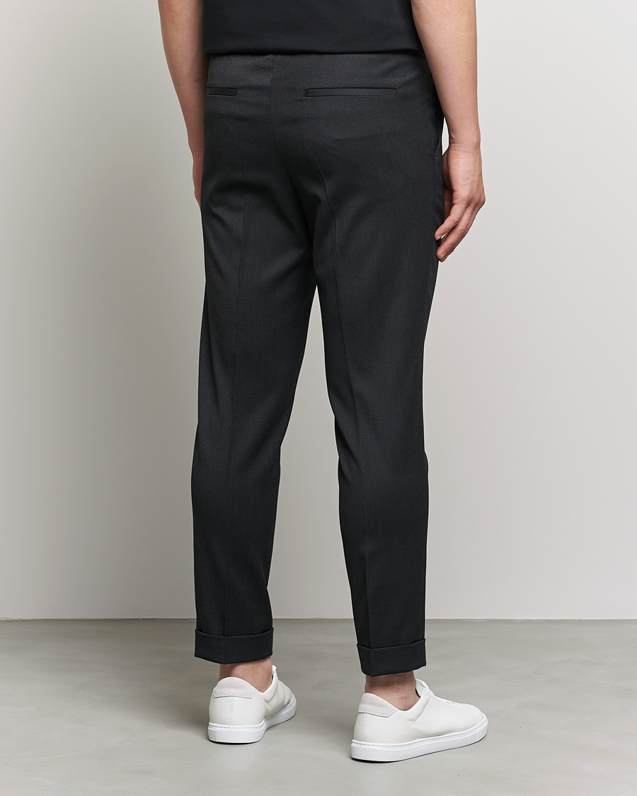 Herre | Bukser | Filippa K | Terry Gabardine Cropped Turn Up Trousers Anthracite