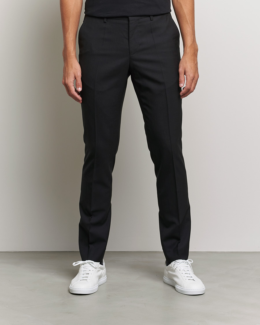 Herre | Habitbukser | Filippa K | Liam Cool Wool Slacks  Black